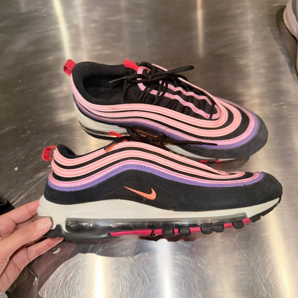 Nike Air Max 97 Wild Berry Running Shoes Men's Size 9.5 Black Pink Purple DJ5137